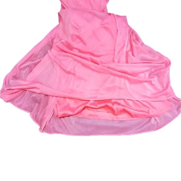 Pink Draped Gown Dress 4 Small Tube Top Layered Lined Strapless Prom Wedding - Picture 6 of 8